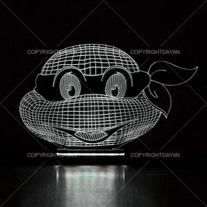 آباژور سه بعدی طرح لاک پشت نینجا