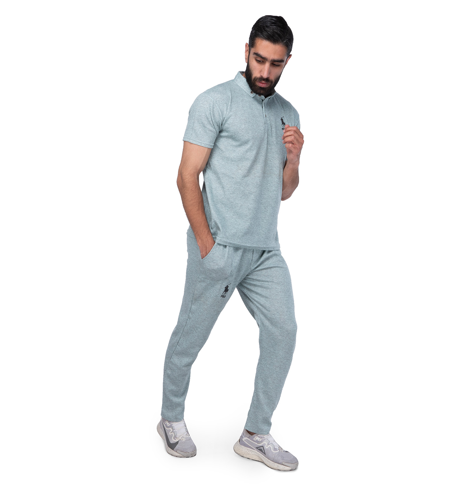 ست مردانه تیشرت شلوار Polo ساده مدل 44689