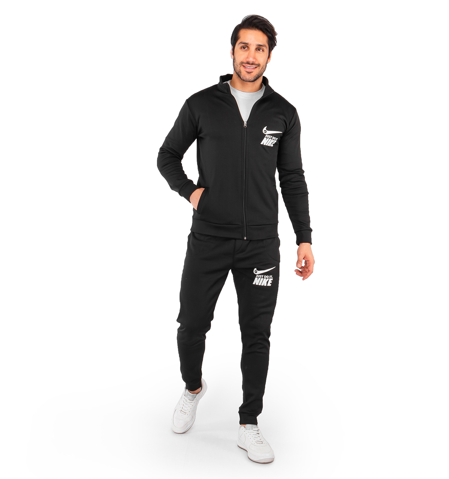 ست سویشرت شلوار مردانه آستین بلند مشکی Nike مدل 42333