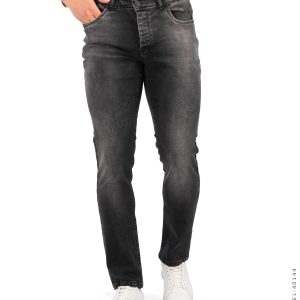 شلوار جین راسته مردانه ذغالی اسپرت Zima مدل 40144