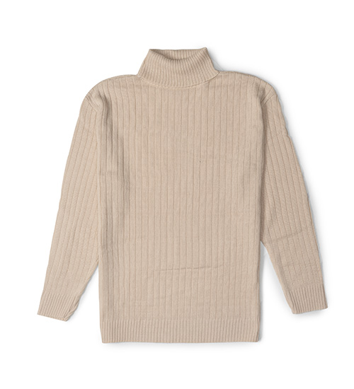 تونیک بافت زنانه آستین بلند یقه اسکی فری سایز مدل 45670