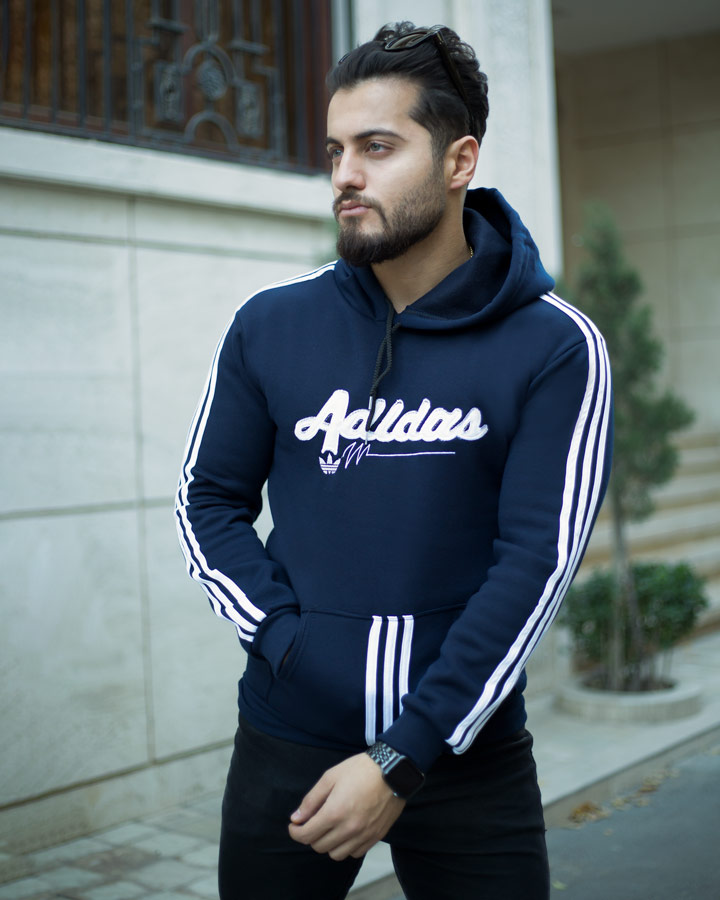 هودی مردانه Adidas مدل Modhim سورمه ای