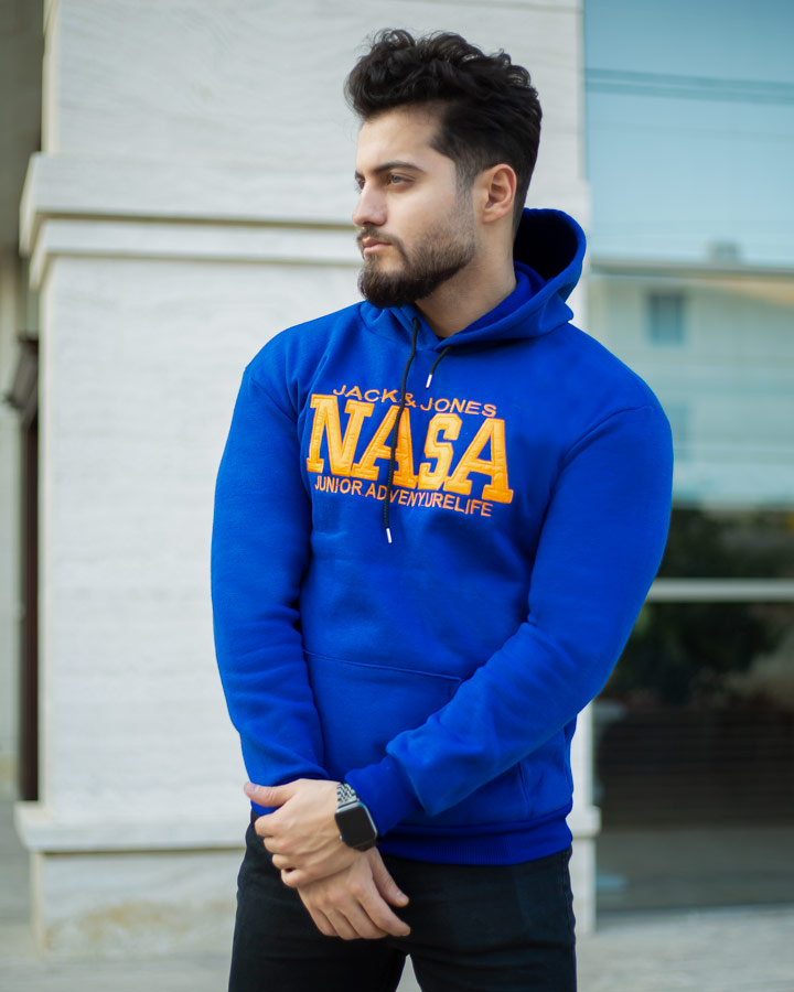 هودی مردانه Nasa مدل Jack آبی