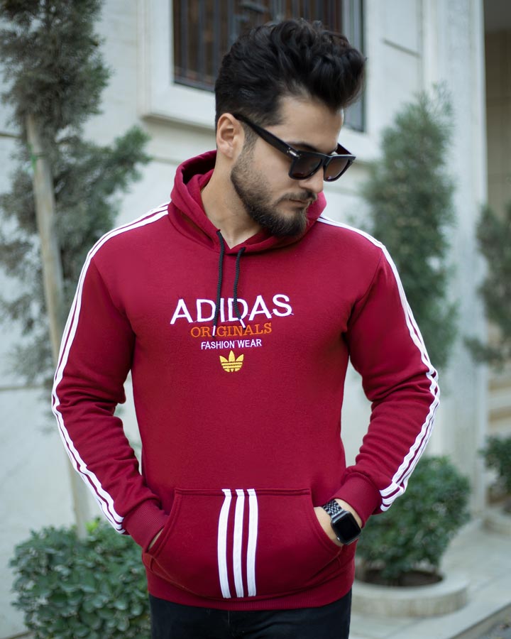 هودی مردانه Adidas مدل Karon زرشکی