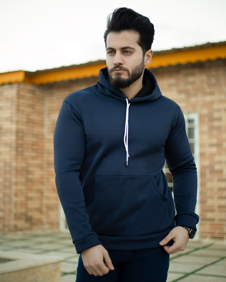 هودی مردانه مدل Icon سورمه ای