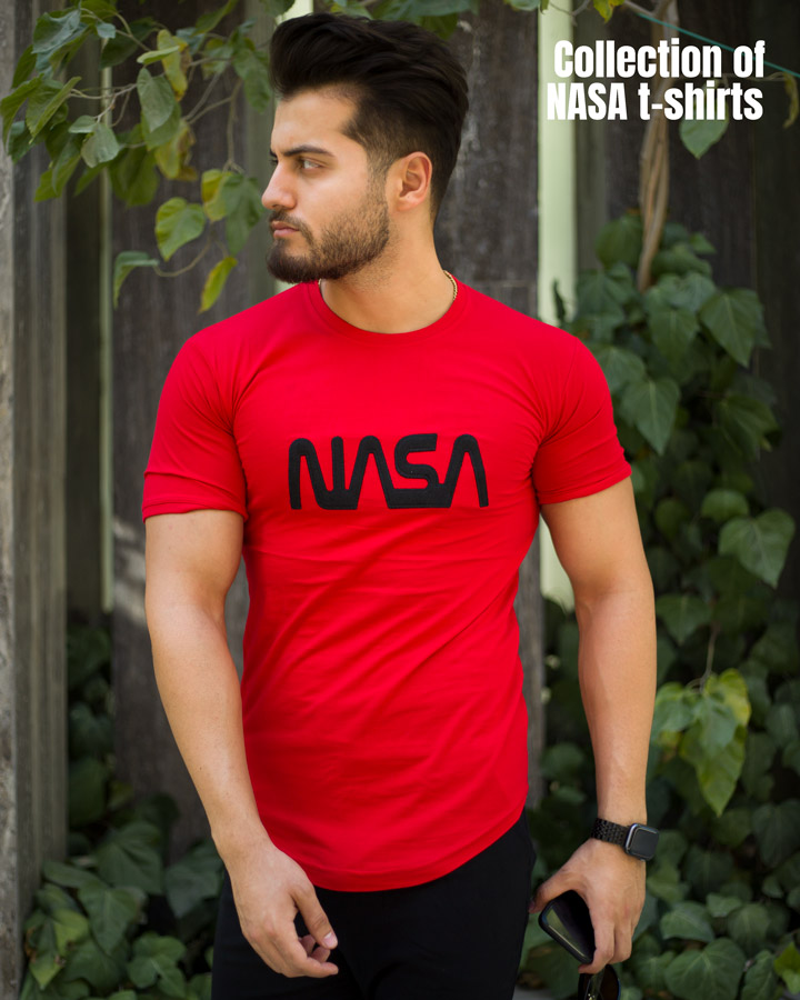 تیشرت مردانه مدل NASA قرمز