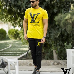 ست تیشرت شلوار Louis Vuitton مدل hayma زرد