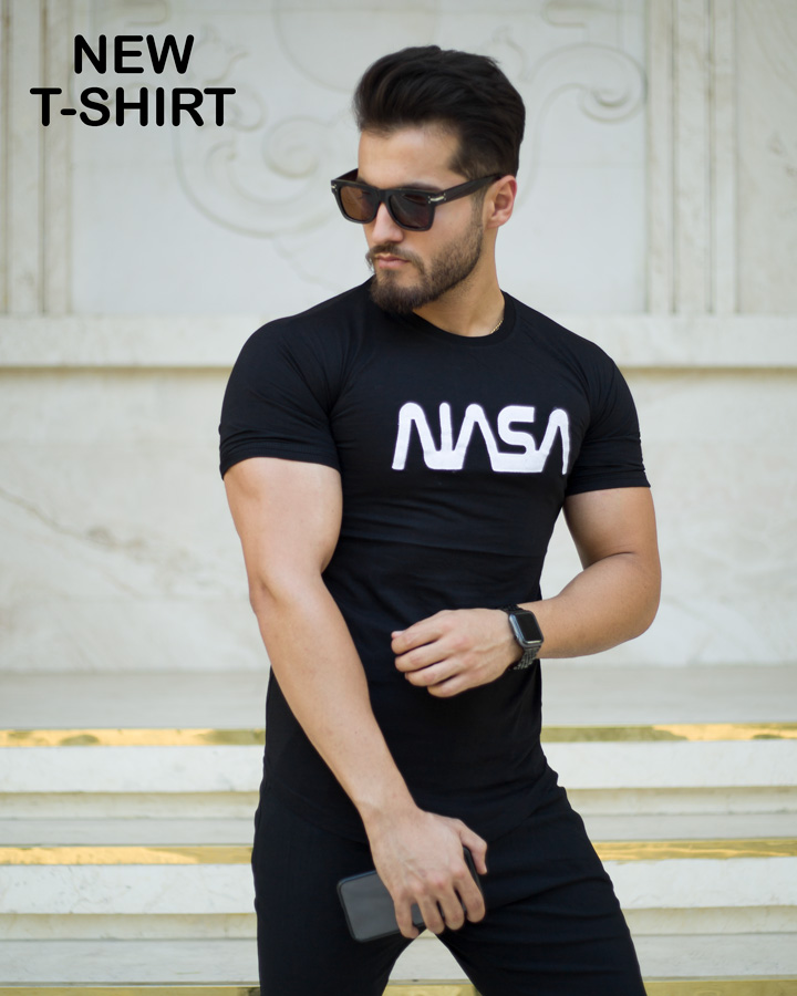 تیشرت مردانه مدل NASA مشکی