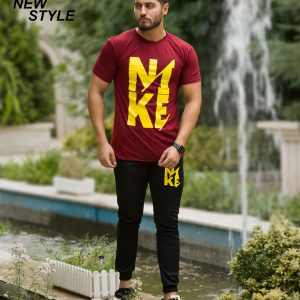 ست تیشرت شلوار مردانه مدل tarkan زرشکی