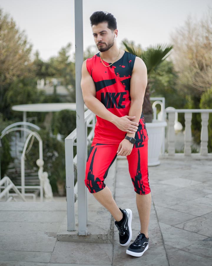 ست تاپ شلوارک nike مدل Boxing قرمز