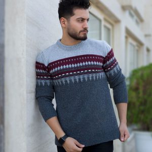 بافت مردانه مدل Efor زغال سنگی