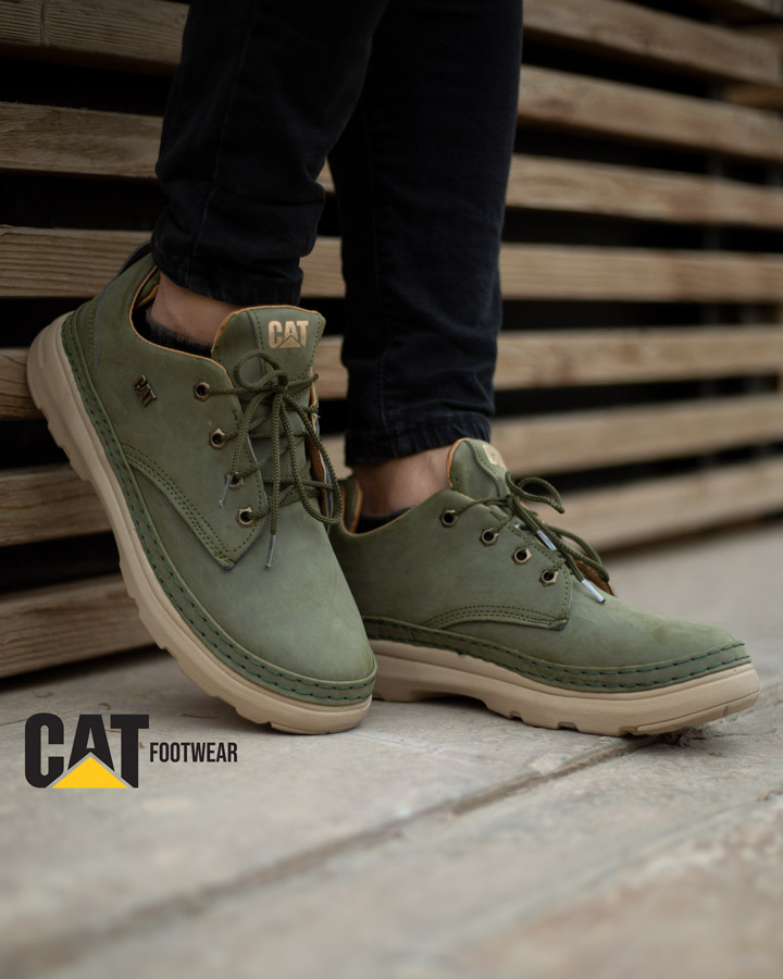 کفش مردانه Cat مدل Santos زیتونی