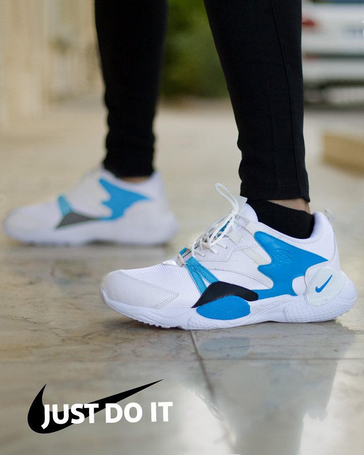 کفش مردانه Nike مدل Madrid سفید آبی