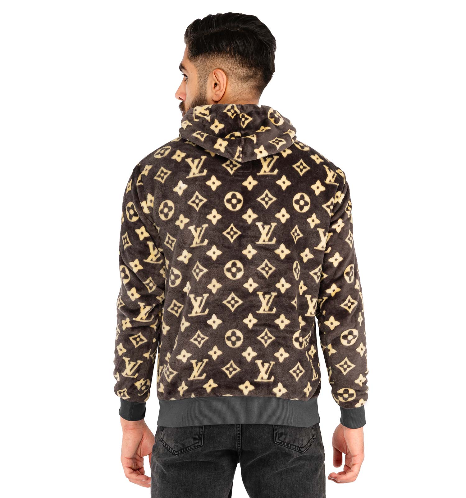 هودی مردانه کلاهدار طرحدار LOUIS VUITTON مدل 41019
