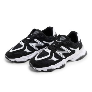 کفش اسپرت New Balance مردانه مشکی لژدار بندی چرم مصنوعی مدل 40571
