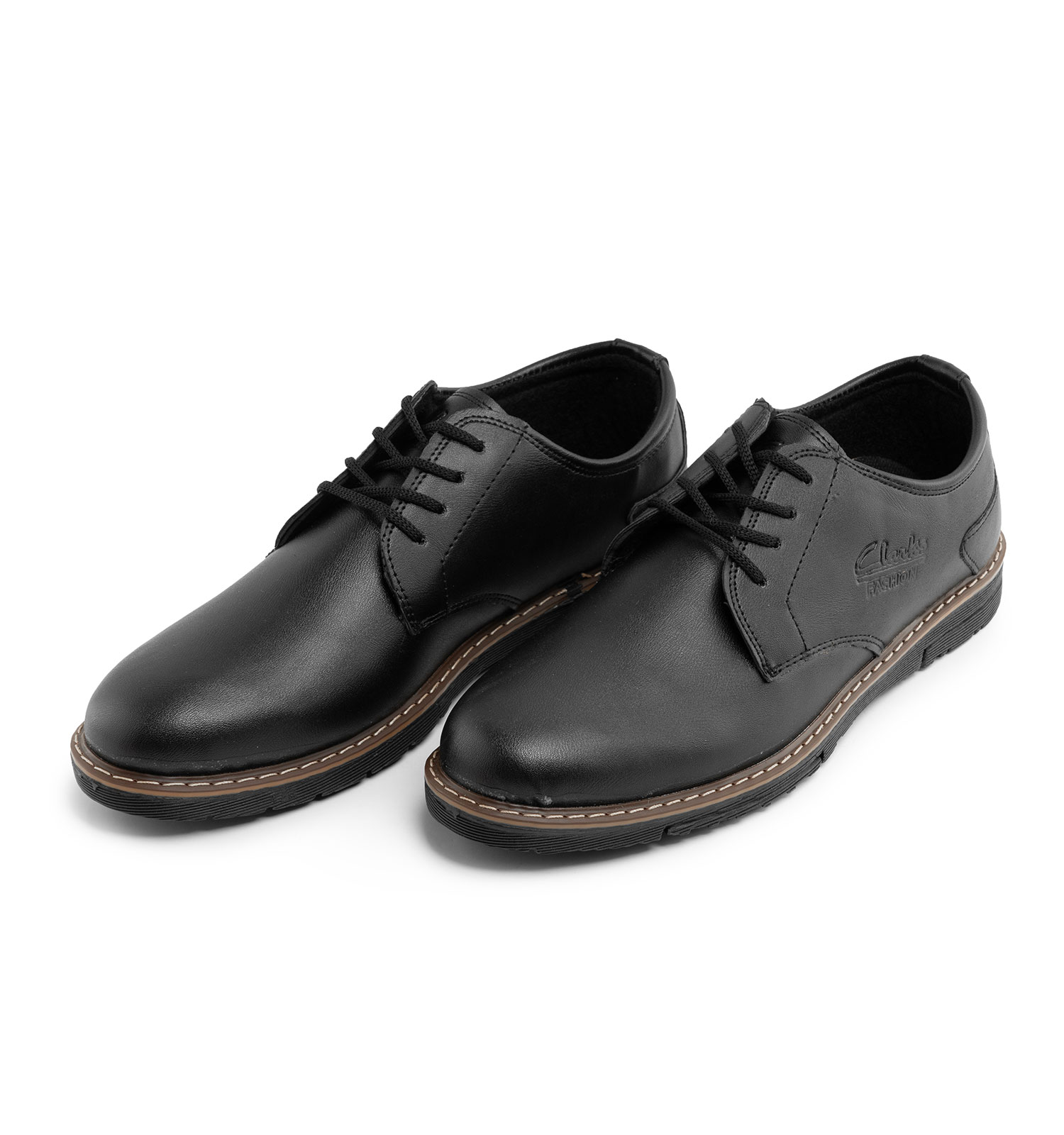 کفش رسمی مردانه Clarks چرم مصنوعی بندی مشکی مدل 44439