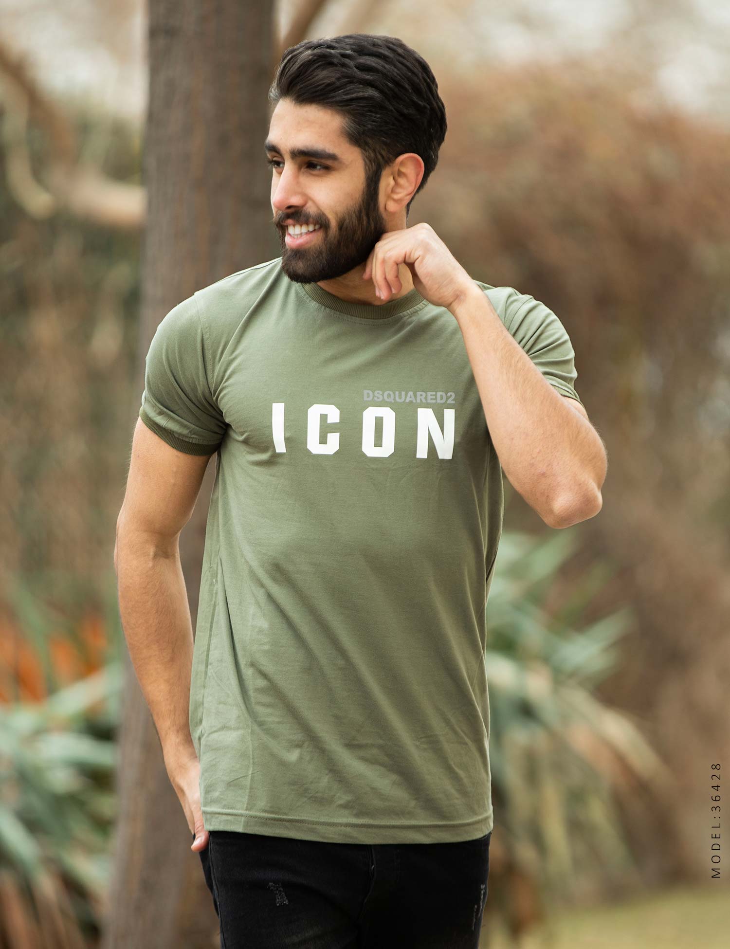 تیشرت یقه گرد مردانه Icon مدل 36428