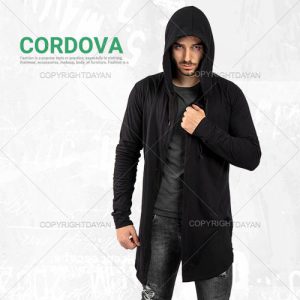 هودی بلند مردانه Cordova (مشکی)