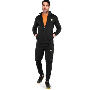 ست سویشرت شلوار مردانه آستین بلند مشکی Adidas ساده مدل 43136