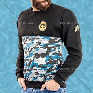 بلوز مردانه طرح ارتشی- 2 (آبی)