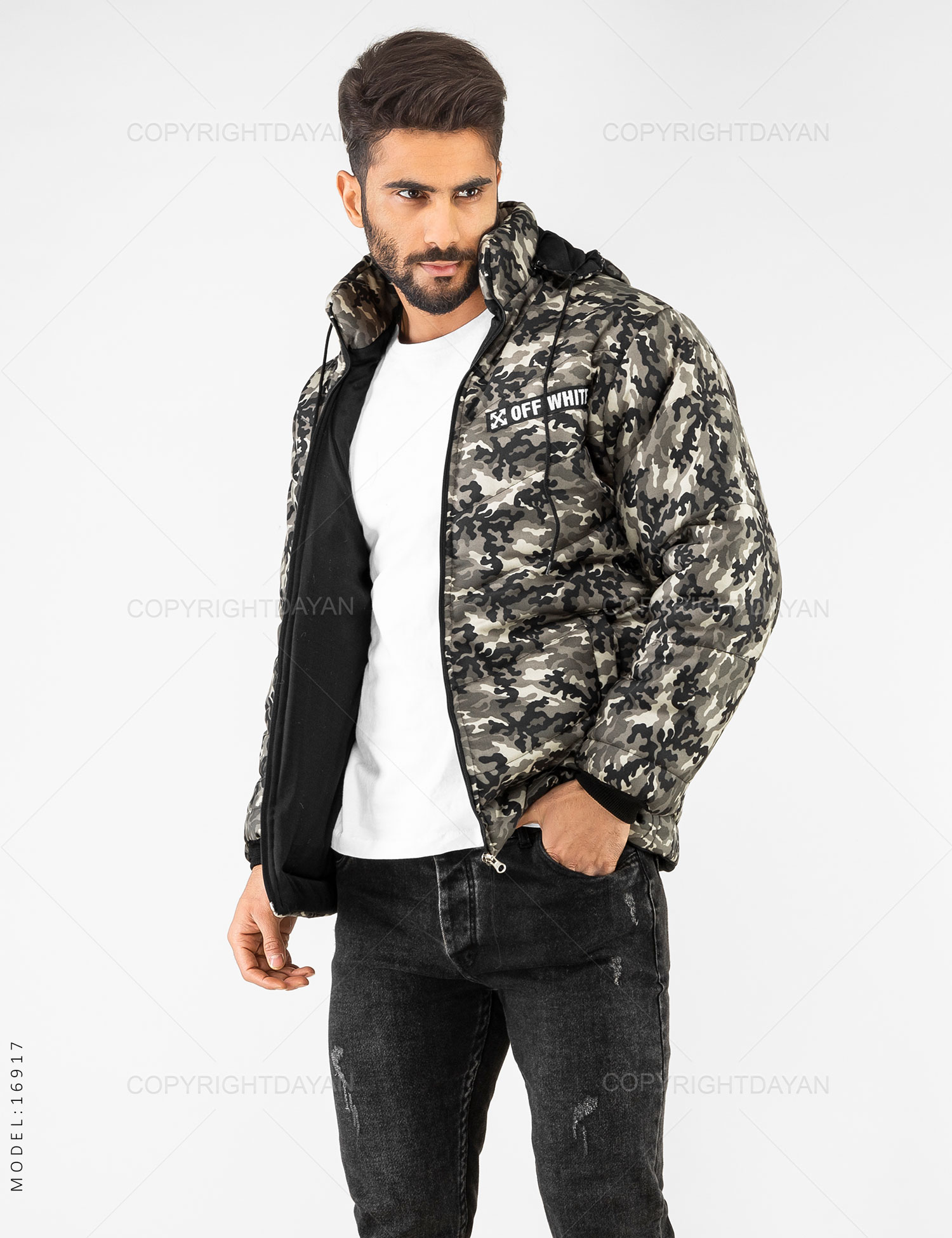 کاپشن مردانه Off – White مدل 16917