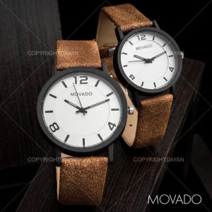 ست ساعت مردانه زنانه Movado مدل Homec (قهوه ای)