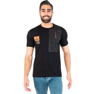 تیشرت یقه گرد مردانه مشکی مدل 44375