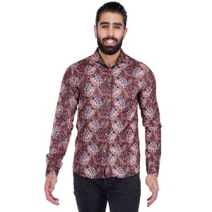 پیراهن مردانه آستین بلند هاوایی Alvin مدل 41510