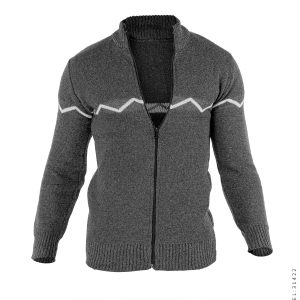 ژاکت بافت مردانه زیپ دار یقه ایستاده Lima مدل 31422