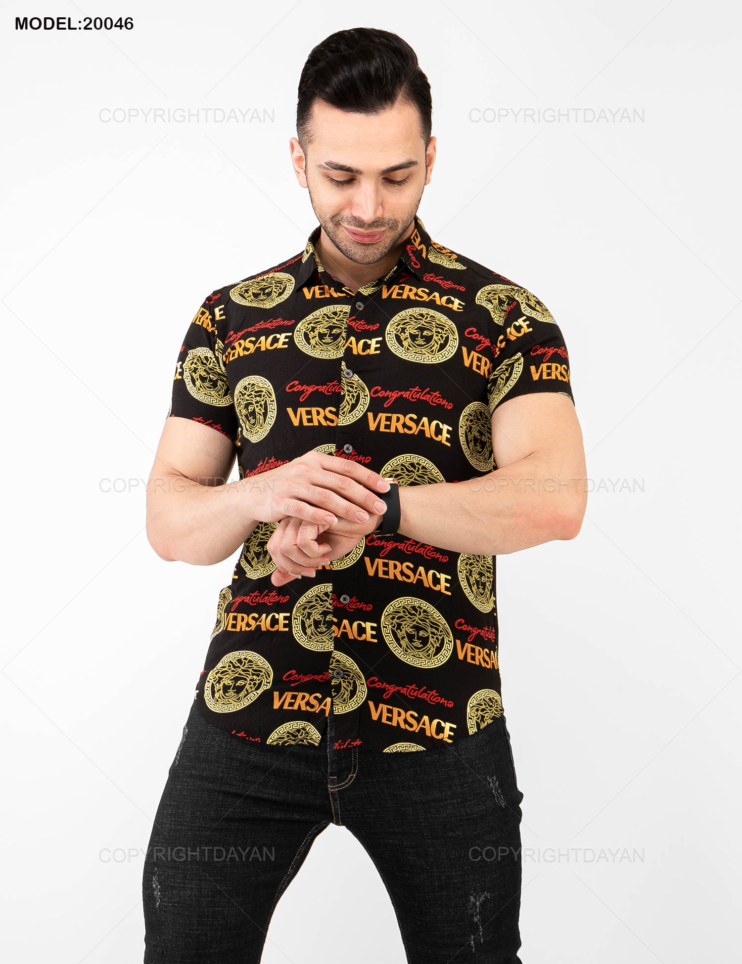 پیراهن مردانه Versace مدل 20046