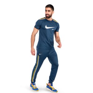 ست تیشرت شلوار مردانه آستین کوتاه Nike ساده یقه گرد مدل 43070