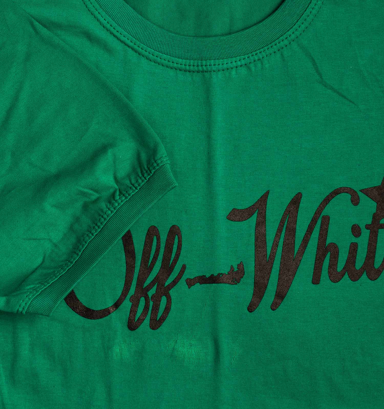 تیشرت OFF WHITE یقه گرد مردانه پنبه طرحدار مدل 45220