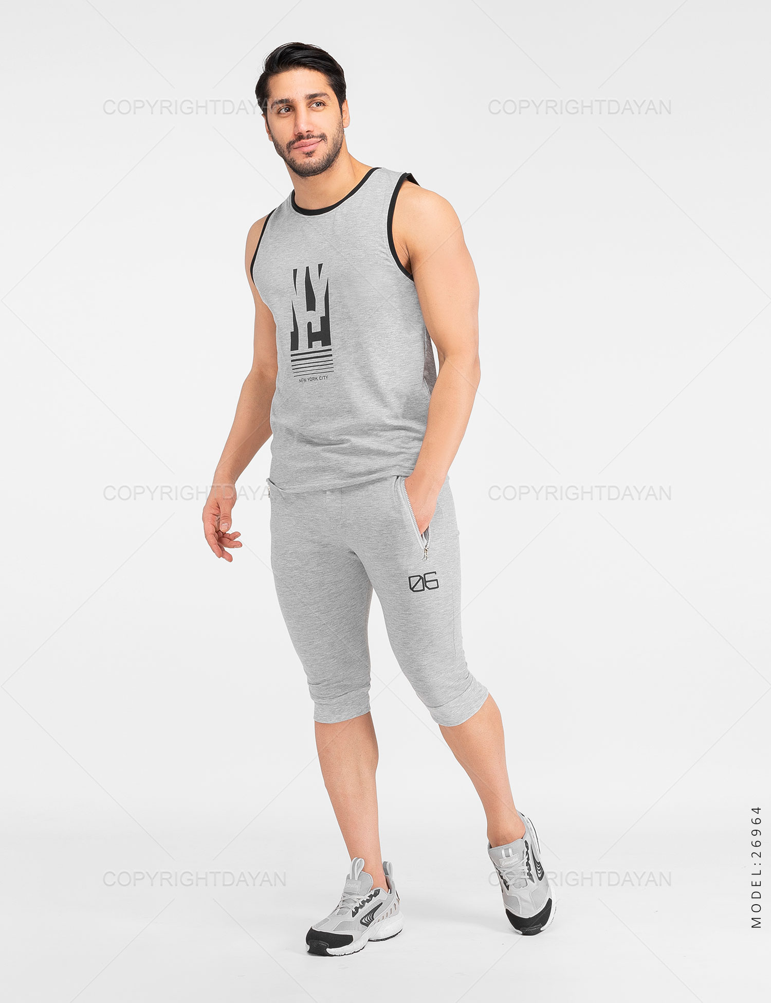 ست رکابی شلوارک مردانه New York مدل 26964