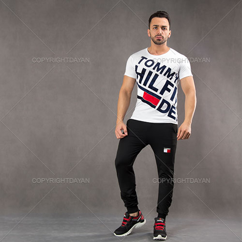 ست تیشرت شلوار مردانه Tommy مدل Nertela