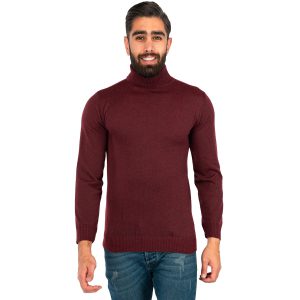 بافت مردانه یقه اسکی فری سایز ساده Zima مدل 40343