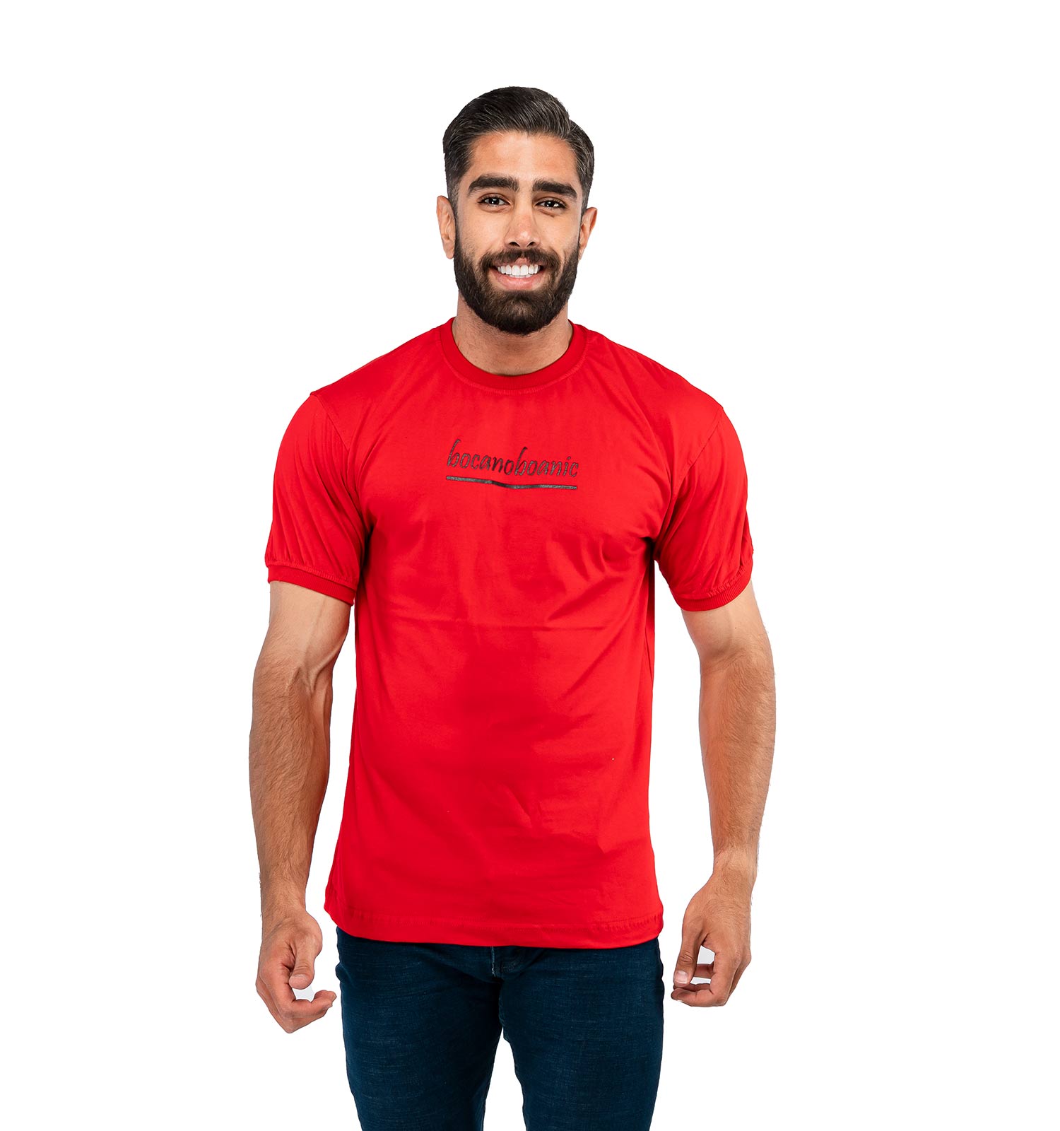 تیشرت مردانه چاپی یقه گرد Alma مدل 38527