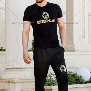 ست تیشرت شلوار Esteghlal لوگو طلایی