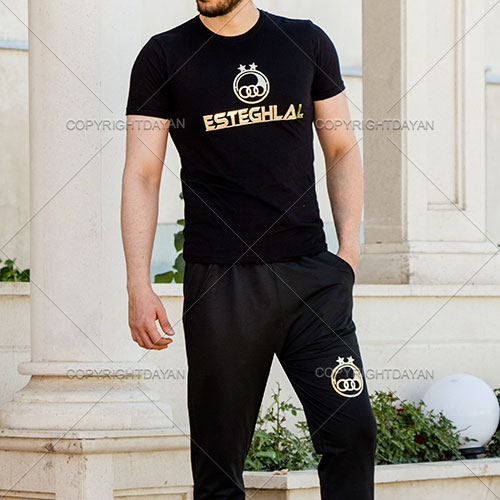 ست تیشرت شلوار Esteghlal لوگو طلایی