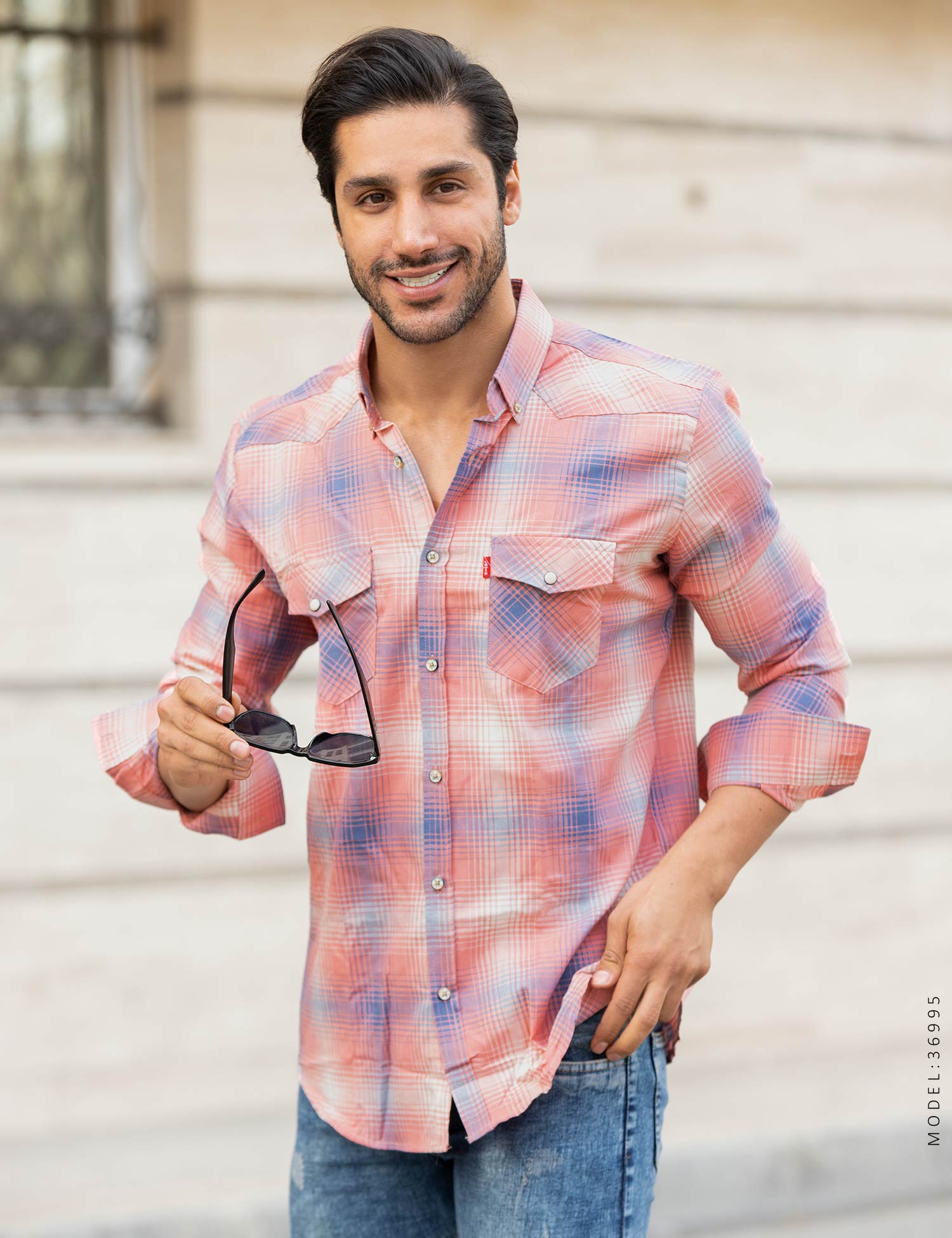 پیراهن مردانه چهارخانه Rayan مدل 36995