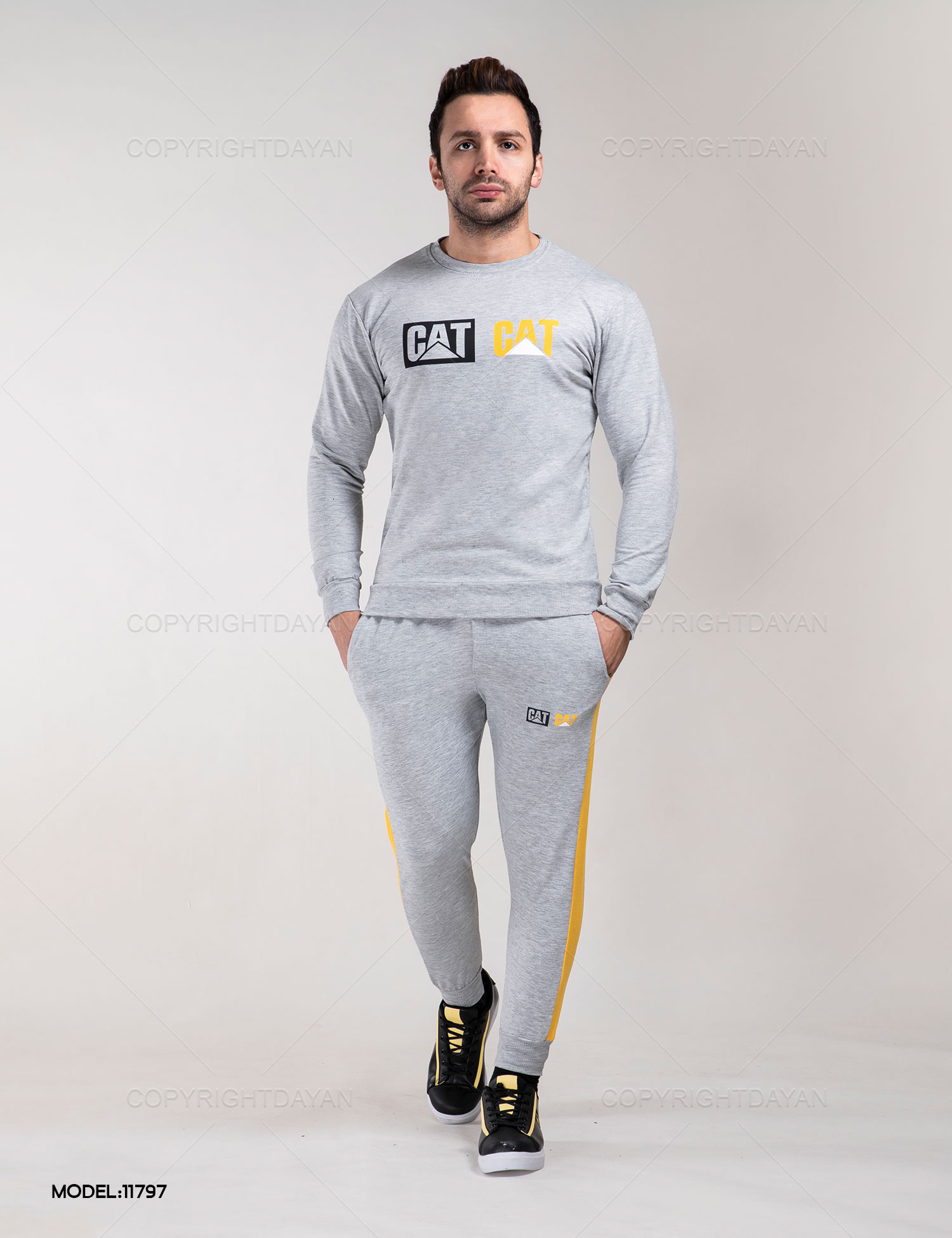 ست بلوز شلوار مردانه Cat مدل 11797