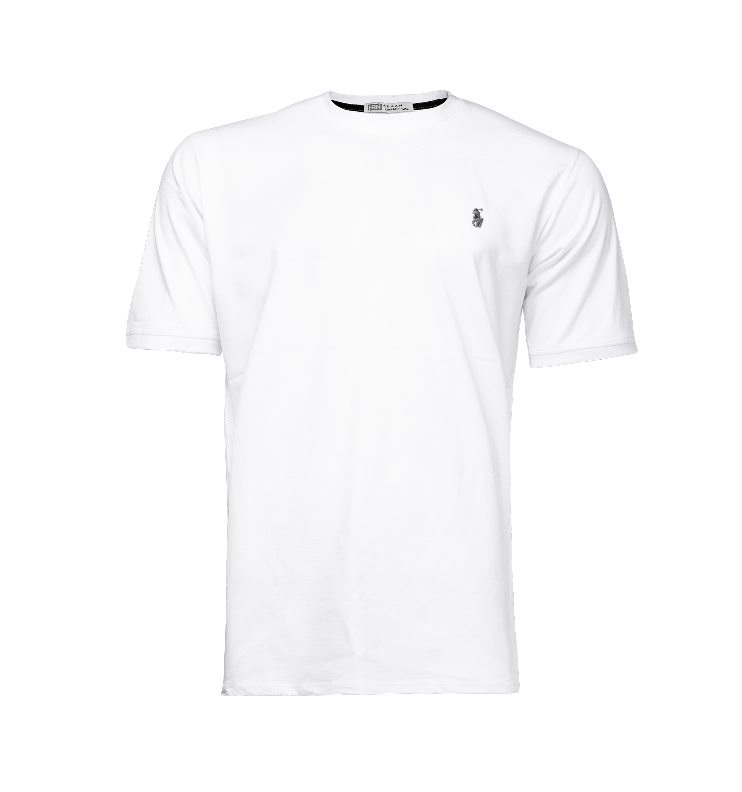 تیشرت Polo یقه گرد مردانه سفید پنبه طرحدار مدل 45224