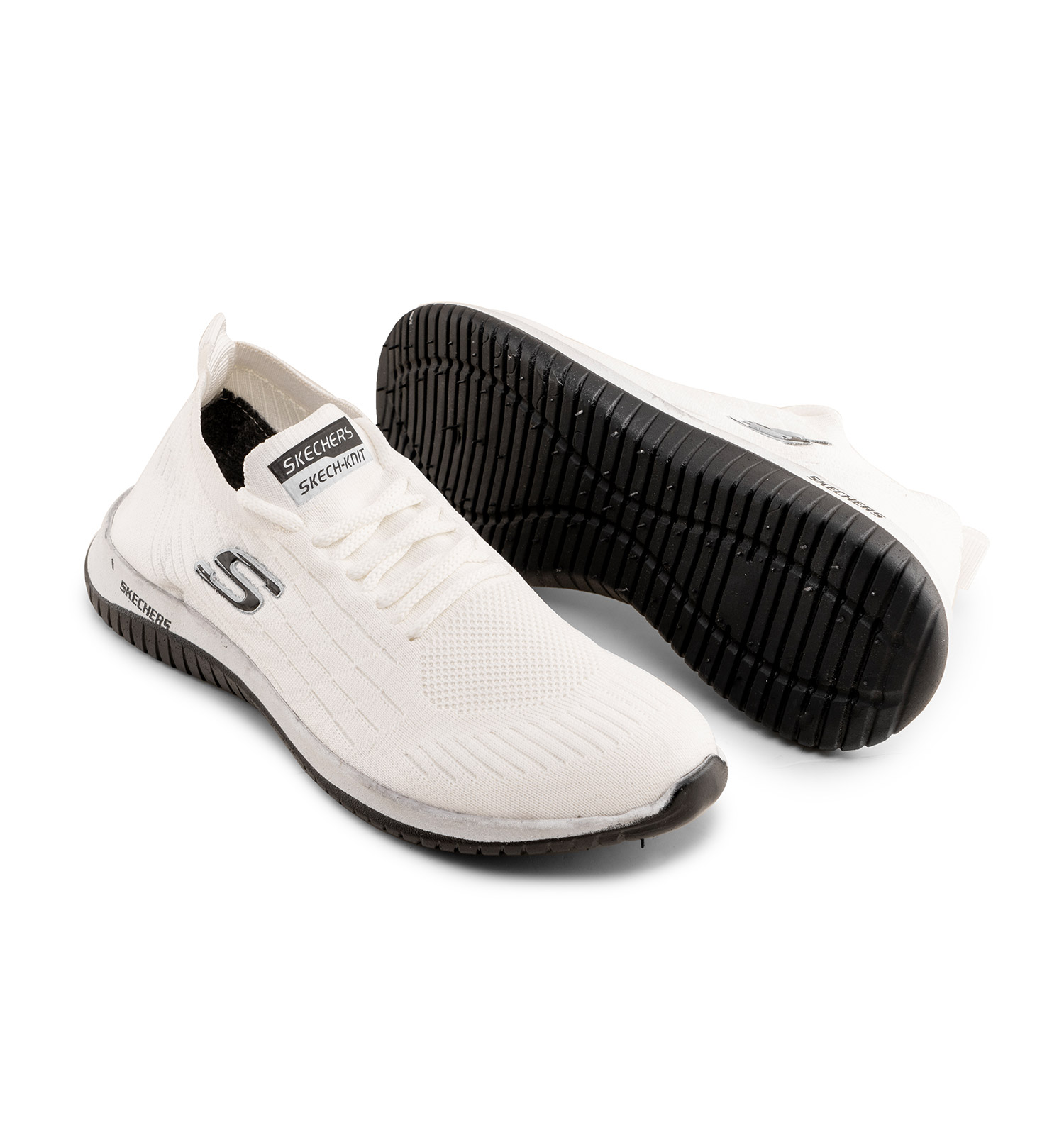 کفش اسپرت Skechers مردانه سفید بند دار مدل 45560