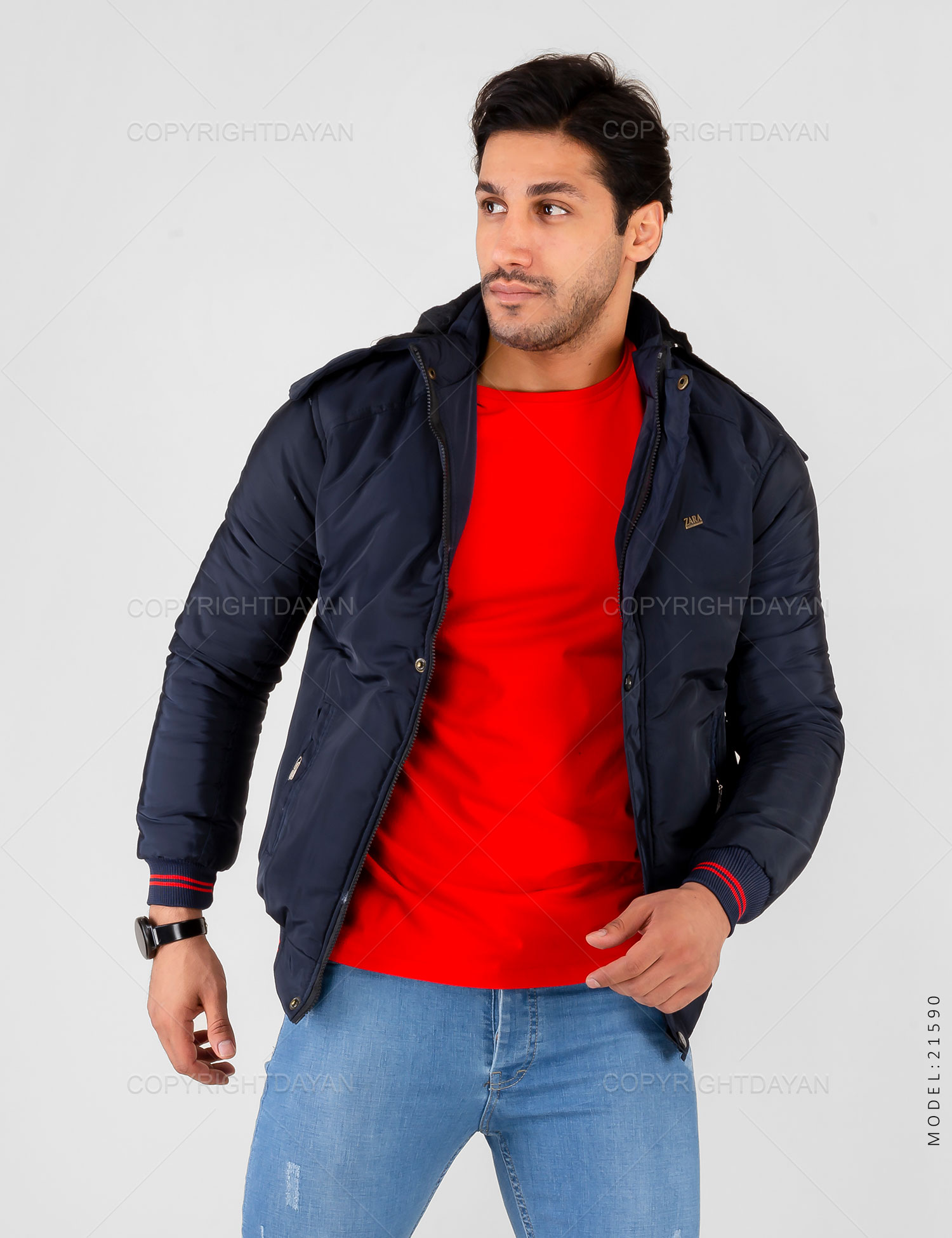 کاپشن خلبانی مردانه Zara مدل 21590