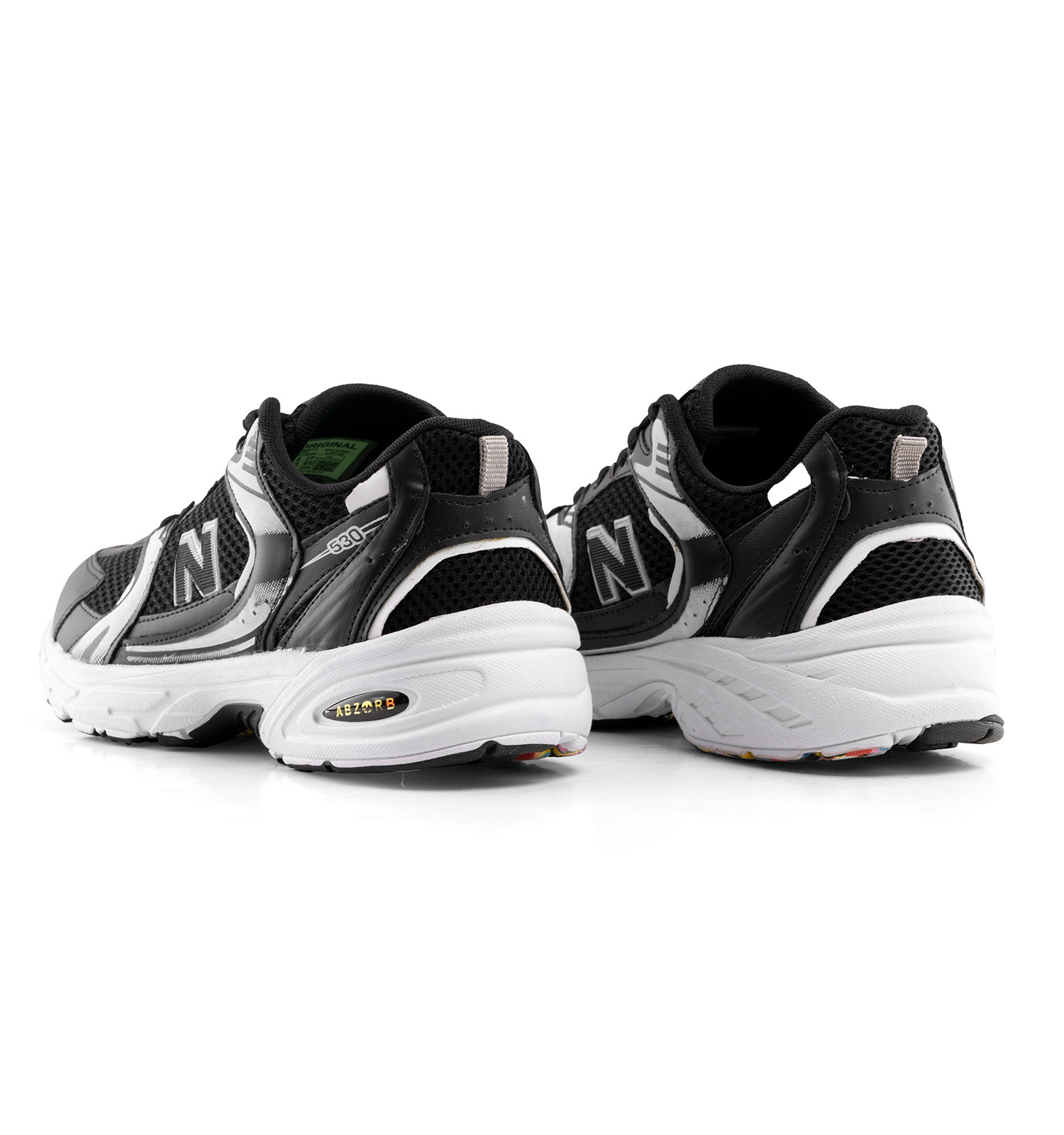 کفش اسپرت New Balance مردانه مشکی پیاده روی بندی چرم مصنوعی مدل 40961