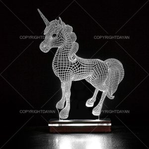 آباژور سه بعدی طرح اسب رویایی