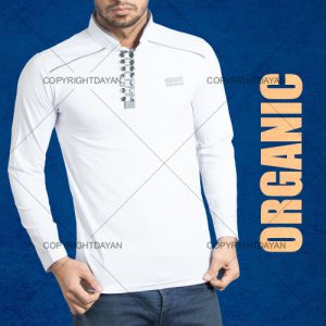 تیشرت یقه ایستاده Organic (سفید)
