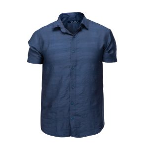 پیراهن نخی مردانه استین کوتاه مدل 44832
