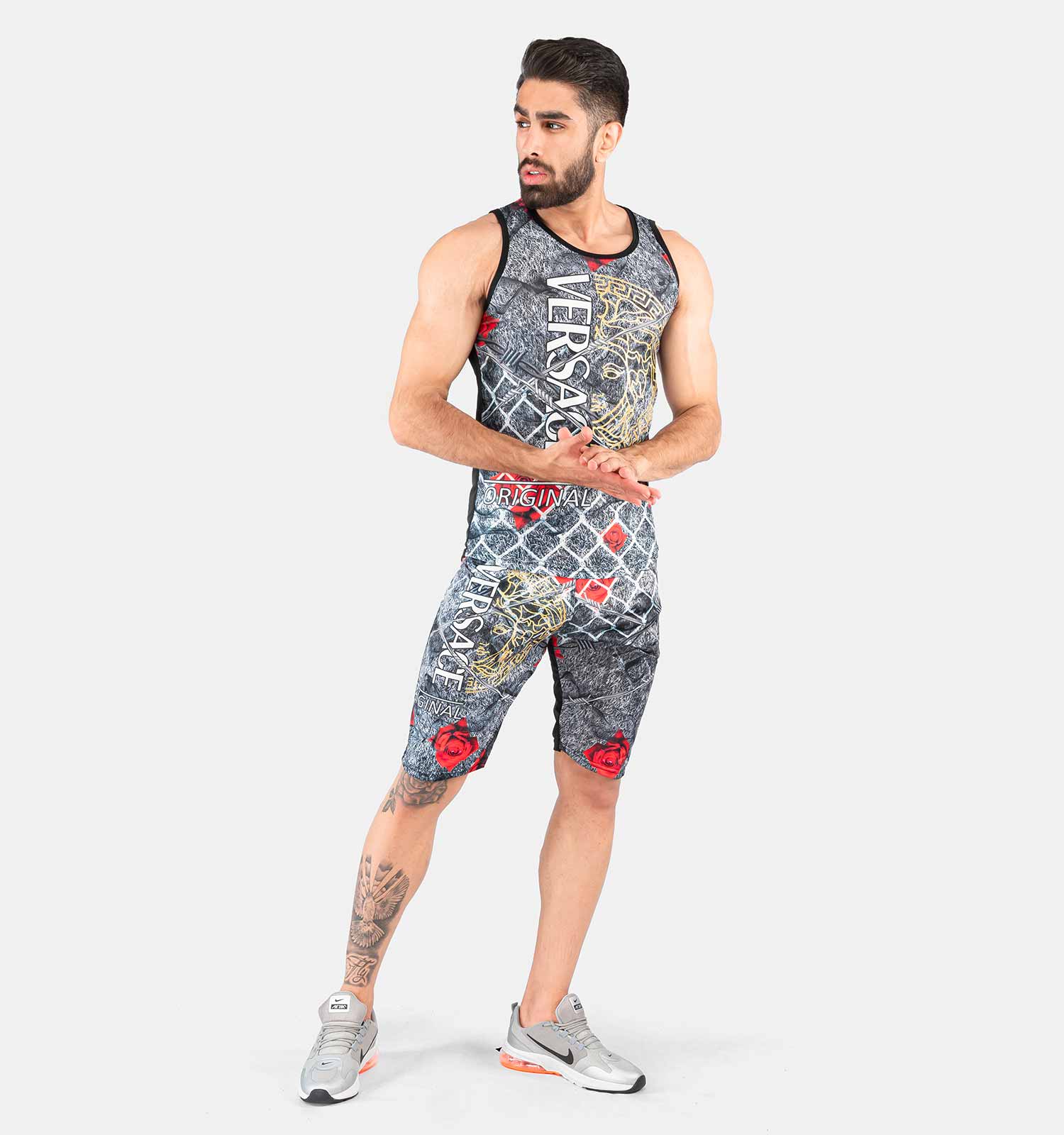 ست رکابی شلوارک مردانه Versace مدل 29579