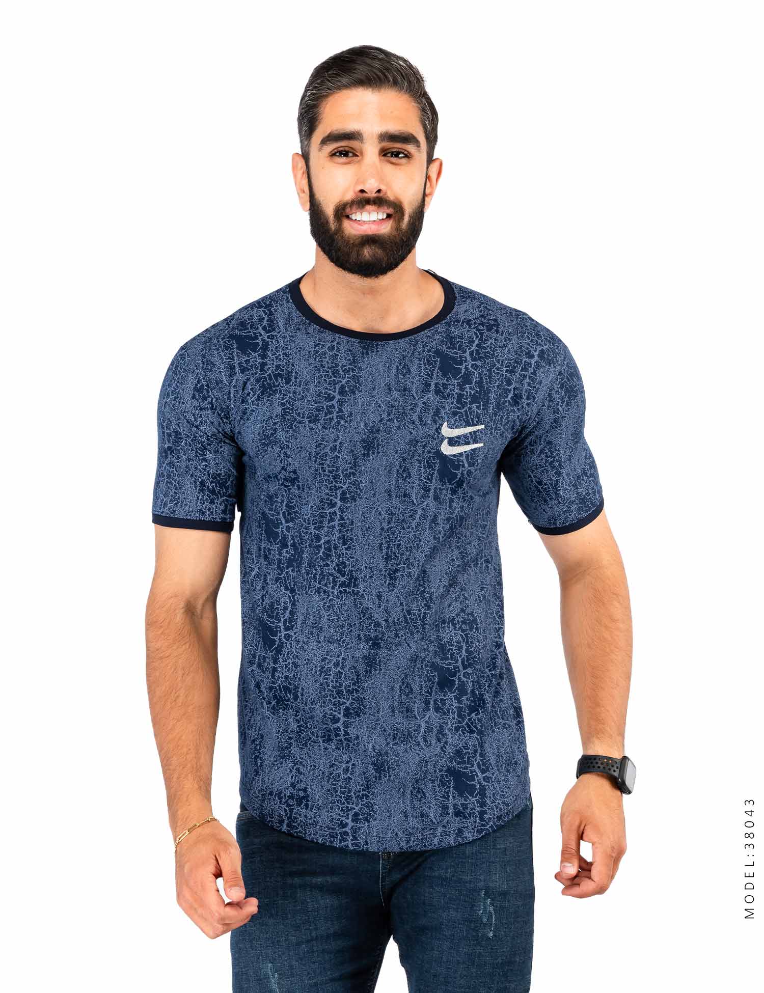 تیشرت مردانه طرحدار یقه گرد Nike مدل 38043