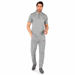 ست تیشرت شلوار مردانه آستین کوتاه ساده یقه ایستاده مدل 43552